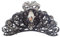Topkids Accessories Vintage Hair Claw Clips Metal Flower Butterfly Bulldog Grips Silver Gold Women Girls Wedding Bridal Sparkly Clamp Jaw Rhinestone Gems (Ornate Crystal Filigree 7cm 2.8)