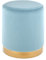 Deco Mex SH21SO2014 Hocker Glamour H.38 D.32cm blau, Gold