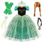 Kosplay Principessa Anna Costume Bambina Vestito da Regina delle Nevi con Accessori Parrucca Costume da Halloween Carnevale Cosplay Compleanno Natale Festa Vestito Fantasia