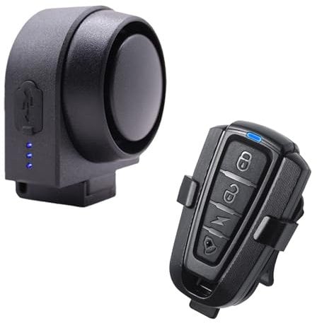 XIAOKOA Einbrecher Alarm,Intelligenter Alarm mit Drahtloser Fernbedienung,Wasserdichter Intelligenter Vibration Sensor Alarm,Geeignet für Fahrrad/Motorrad/Elektrofahrzeug/Roller