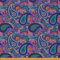 Loussiesd Paisley Stoff Meterware Bunter Boho Paisley Blumen Möbelstoff für Stühle Sofa Couch Bohemien exotisch Outdoor Stoff wasserdicht indischer Stil Dekorationsstoff 460x150cm Lila Grün