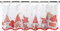 Delindo Lifestyle Scheibengardine WICHTEL Party, modern weiß rote transparente Gardine zu Weihnachten, 45x120 cm