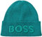 BOSS Herren Afox Beanie, Dark Green303, Einheitsgröße EU
