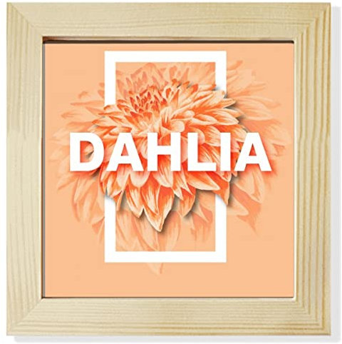 no/no Dahlia Box Flower Shape Art Deco Fashion Square Picture Frame Wall Tabletop Display