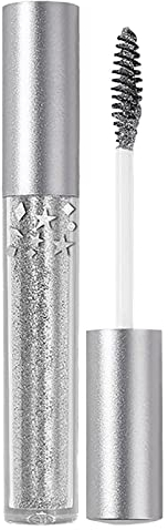 Sexy Mascara Funkelnde -Mascara, wasserdicht, langlebig, verdickende und verlängernde Wimpern, Make-up für Partys, 5 ml Chinese Mascara (Silver #2, One Size)