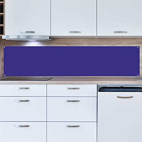 INDIGOS UG Küchenrückwand Platte für Fliesenspiegel - blau - 160x60 cm - Spritzschutz Aluverbundplatte hitzebeständig - Rückwand Küche modern abwischbar - Herd & Ofen - Wandverkleidung