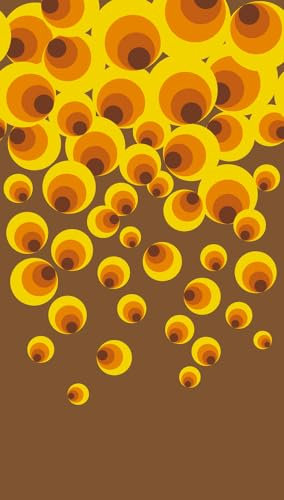 Livingwalls Non-Woven Wallpaper, Retro Wallpaper in Orange, Brown and Yellow, Wall Wallpaper for Various Rooms, XXL Wall Picture, 2.80 m x 1.59 m