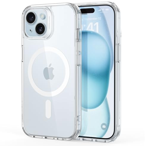 ESR for iPhone 15 Plus Case, Compatible with MagSafe, Military-Grade Protection, Yellowing Resistant, Scratch-Resistant Back, Magnetic Phone Case for iPhone 15 Plus, Classic Series, Clear