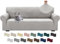 Ystyle Extensible Housse Canapé 3 Places, Universelle Housse De Canapé avec Accoudoirs, Housse Protection Canapém, Sofa Cover Antidérapante, Couvre Canapé pour Chiens Chats Animaux, Argent Gris