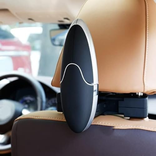 TEMAK Auto-Kleiderbügel für M-ercedes Benz CL CLA CLC CLK CLS GL GLA GLB GLC GLE GLK GLS, Universal Faltbarer Kopfstütze Kleiderhalter Sitzrücken Rücksitz Organizer Zurück Haken,Schwarz