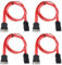 VGOL 4 Uds. Cable de Extensión SATA de 50cm Cable de Extensión Interno SATA Macho A SATA Hembra de 7 Pines para Transmisión de Datos de Disco Duro Externo