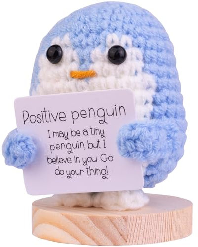 Mwmoeen Lustiger Positiver Pinguin, Positive Kartoffel Pocket Hug - Geschenke für Beste Freundin und Frauen