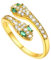 U7 Offener Ring für Herren Damen Wikinger Verstellbarer Ring mit Schlangen Design Statement Ring CZ Siegelring Vintage Punk Schlangen Ring Bandring Fingerring Zappelring Modeschmuck für Vatertag