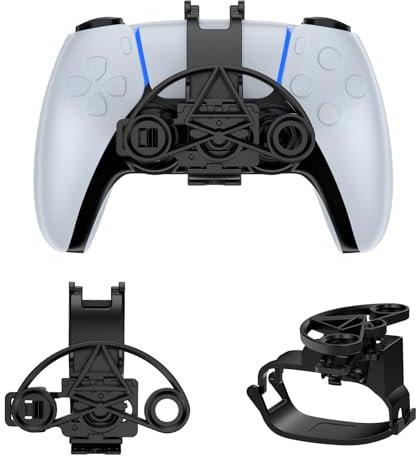 Mini Volante Para PS5 Controlador, Gamepad Volante de Carreras Controlador Auxiliar Juego Joystick Simulador Gamepad (Negro)