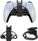 Mini Volante Para PS5 Controlador, Gamepad Volante de Carreras Controlador Auxiliar Juego Joystick Simulador Gamepad (Negro)