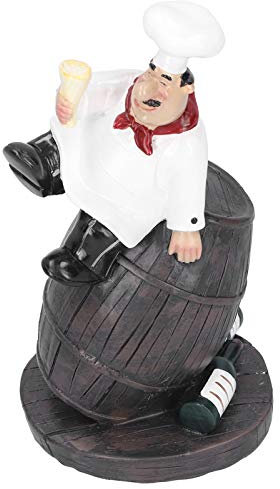 KIMISS Nordic Chef Weinfass-Dekoration – Handgefertigtes Dekorationsstück für die Küche, das Esszimmer, das Wohnzimmer oder die Bar