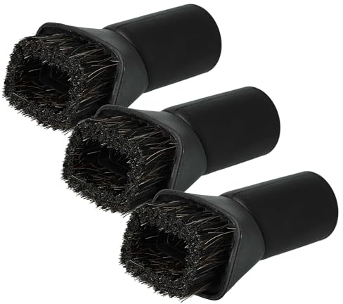 vhbw 3x Staubbürste Möbelbürste kompatibel mit Kärcher NT 40/1 Tact TE | NT 361 Eco Staubsauger mit Rundanschluss 35 mm - 7cm