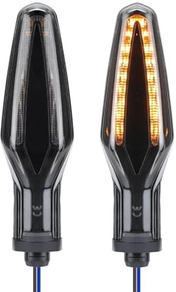 Verkehrsanzeigen Motorcycle Turn Signal Indicators Light Front/Rear Flasher for B&MW S1000XR S1000RR S1000R S1000 XR RR R F900R F900XR F900 R XR(Schwarz 2St)