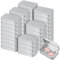 KEILEOHO 50pcs Small Hinged Tin Box, 94x61x20mm Rectangular Metal Storage Tins for Candies Key, Silver
