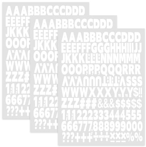 3Sheets Iron on Letters and Numbers for Clothing, 1 Inch Small Iron On Letters A to Z, and 0 to 9 Vinyl Numbers Iron on Letters Heat Transfer Letters for DIY Printing Craft Clothing T-Shirt Jersey(Whi