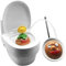 Toilet jouet avec gicleurs à télécommande jouet de toilette avec caca drôle dans des jouets de farce interactifs rechargeables pour un truc, des accessoires d'Halloween, des fournitures de fête
