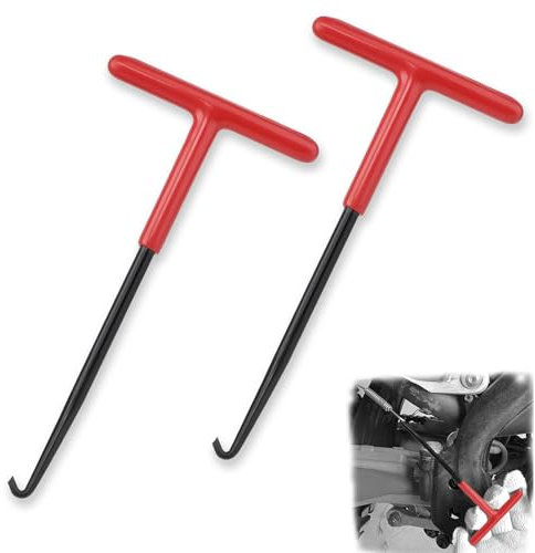 vcsjw Auspuff Federhaken,2 Stück Motorrad Auspuff T Haken Federzieher Bremse Federhaken zum Entfernen und Zusammenbauen,Metall Federzug für Motorrad Fahrrad - 16x8cm