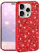 Yarxiawin para Funda iPhone 12 Pro Silicona Glitter Case 360 Aesthetic Slim Colores, Carcasa Apple iPhone 12 Pro Brillante Antigolpes Ultrafina Delgada Capa (Rojo)