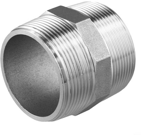 Per capezzolo esagonale da 2 pollici per connessioni maschio Raccordo per tubi filettati in acciaio inossidabile 304 per sistemi idraulici