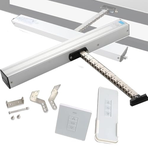 KLYDBMYT Actuador de Ventana eléctrico con Control Remoto e Interruptor, Doble Cadena y bajo Nivel de Ruido, para tragaluces, invernaderos y respiraderos de Techo (800 mm)