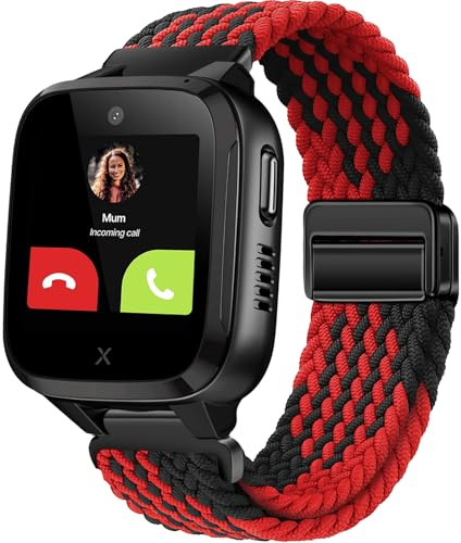 OUTPUTBT Magnetisch Armbänder 16mm für XPLORA Kidzi/Xplora X5 Play/XGO 2/XGO 3 Armband Kinder Nylon Baumwolle Geflecht für Mädchen Jungen