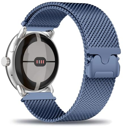 diNGK SPORTS Armband Kompatibel mit Google Pixel Watch 4 41mm Armbänder Metall Edelstahl Gewebte Magnetische für Damen Herren Schnellverschluss Ersatzarmband für Google Pixel Watch 4 45mm Band