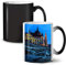 Wellcoda Budapest Schloss Dunkel Stadt Farbwechselbecher, Alt Tasse - Großer, Easy-Grip-Griff, Wärmeaktiviert, Ideal für Kaffee- und Teetrinker