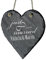 Schieferherz zur Hochzeit Personalisiert mit Gravur - romantische Hochzeitsgeschenke für Brautpaare - Schiefertafel 18 x 18 cm - Motiv just Married Unendlichkeit