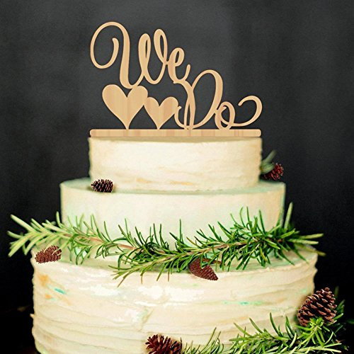 Veewon Wedding Cake Topper DO WE Engagement Cake Decor