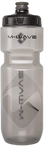 M-Wave PBO 750 Trinkflasche, Hochwertiger Kunststoff, schwarz transparent, 750 ml