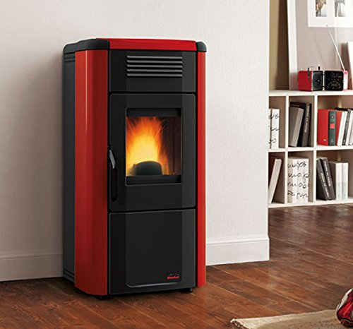 Stufa a pellet serbatoio 18 Kg Potenza 10.3 kW con Bordeaux 1275103 Viviana Evo