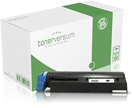 Tonerversum Toner kompatibel zu Oki 45807106 Schwarz Druckerpatrone für B432dn MB652dnw B412dn B512dn MB472dnw MB492dn