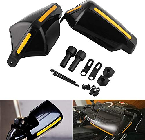 Ariymap Schwarz Motorrad Lenker Windabweiser Handschützer Motor Zubehör Für YAMAHA TDM 850/900 WR450F XJR 1300 YZ250F,Zum Vater, Freund (Schwarz, 20 * 16,5 * 13,6 cm)