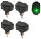 Qiorange 4Pcs Auto KFZ Schalter 12V 30A Wippschalter Ein-Ausschalter mit Grün LED Anzeige Wechsel Switch Kippenschalter Schalter