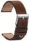 TStrap Leder Uhrenarmband 22mm - Weich Braun Quick Release Uhrenarmbänder Ersatz - Sport Uhrenarmband für Herren Damen - Smartwatches Armband mit Silber Schließe - 18mm 19mm 20mm 21mm