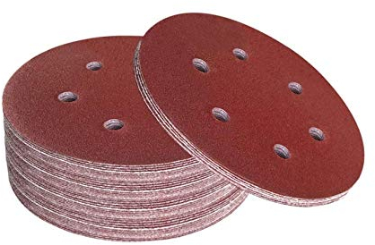 50 dischi abrasivi, 125 mm, 8 fori per levigatrice orbitale casuale (400 grane)