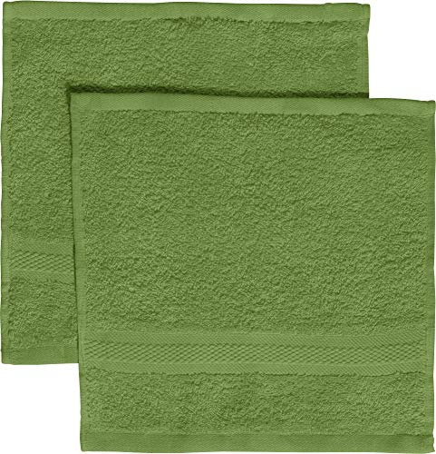 REDBEST Seiftuch 2er-Pack Chicago grün Größe 30x30 cm - saugstark, strapazierfähig, ideal für Reisen, Sport (weitere Farben)