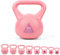 Phoenix Fitness Vinyl Kettlebell - Heavy Weight Kettle Bell for Home Gym Workout Equipment Strength Fitness Pilates Weight Training - Pink 16kg