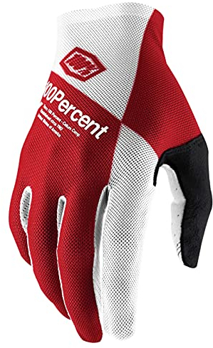 100% Unisex Handschuhe Celium, Cherry Silver - Rot Weiß, L, HU-GLO-0050