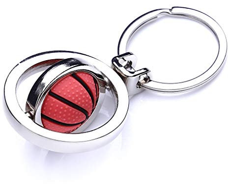 Porte-clés Sports Basketball Rotation Porte-clés En Caoutchouc Alliage Charme Sac À Main Sac Pendentif Stable Qualité Processus pratique