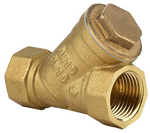 GONNELY Filtro in ottone a forma di Y - Connettore per valvola filtro filettatura femmina 1/2 BSPP per la separazione dell'olio dall'acqua