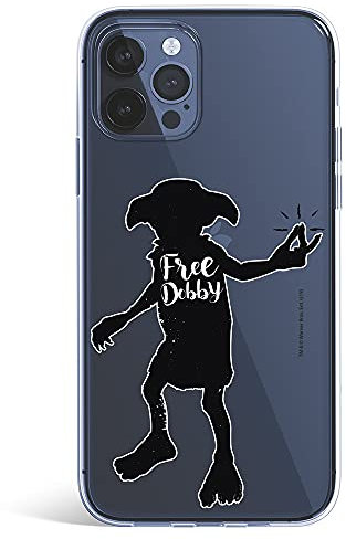 LA CASA DE LAS CARCASAS Official Harry Potter Dobby Free iPhone 13 Pro Case - Harry Potter Transparent Silicone Slim Fit, Lightweight Case