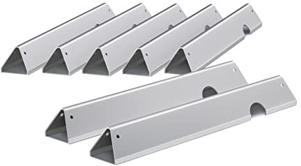 WEMEIKIT 66797 & 66033 Flavorizer Bars 43,2 cm Ersatz für Weber Genesis II E-410 E-415 S-435, Genesis II/LX 400 Serie (2017 und neuer) Grillteile, Edelstahl Flavor Bars, 7 Stück