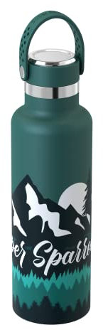 Super Sparrow Ultralight Water Bottle Stainless Steel 18/10 - 500ml - Insulated Metal Water Bottle - Standard Mouth Flex Lid - BPA Free - Flask for Gym, Travel, Sports