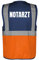 Fassbender-Druck WARNWESTEN - Sicherheitsweste NAVY/ORANGE mit Taschen und Reißverschluss nach EN ISO 20471 zertifiziert - Warn Weste für NOTARZT - Unisex mit hochwertigem Reflektorstreifen